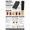 Bona Pipet Frozan Jelatinli 22 cm Siyah 100lü Paket (Niceplast)