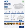Anı Yüksek Kapaklı Sızdırmaz Kap 1000 cc 100lü (Ölçüleri: 19x12,5x9 cm)