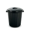 Kapaklı Çöp Kovası 50 Lt Siyah