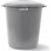 Kapaklı Çöp Kovası Battal Boy 50 Lt Gri Planet