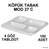 Köpük Tabak 4 Göz Mod 27/C 100Lü