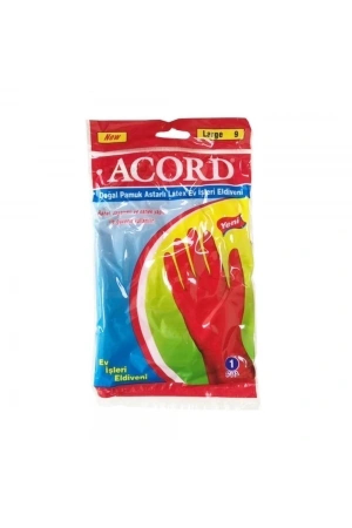 Bulaşık Eldiveni Kırmızı Acord 8 (M)