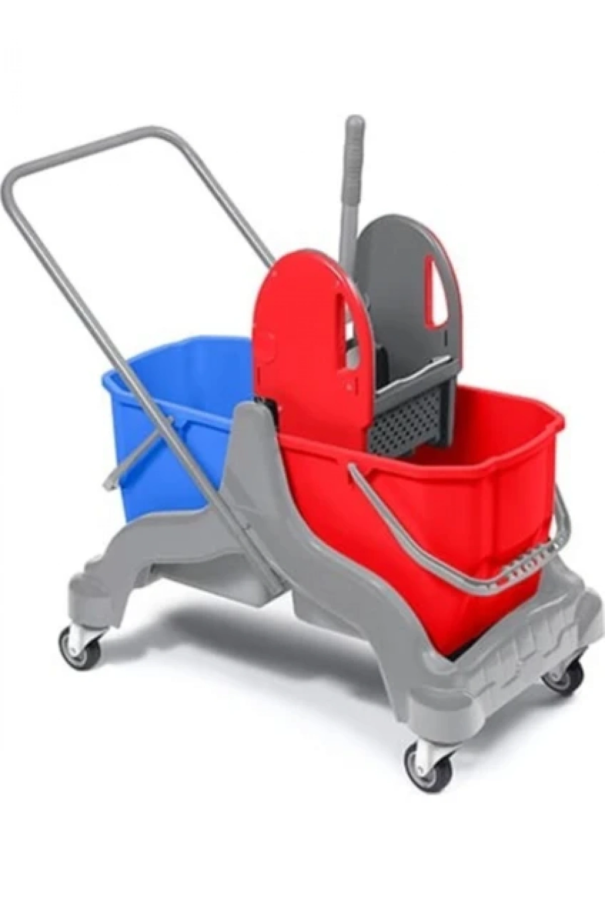 Çift Kovalı Temizlik Arabası Seti Plastik Presli
