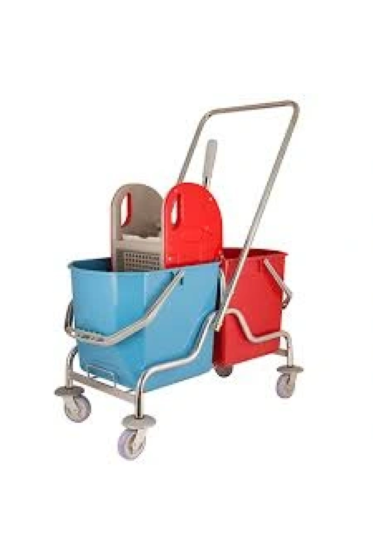 Çift Kovalı Temizlik Seti Krom Plastik Presli (Ceymop)