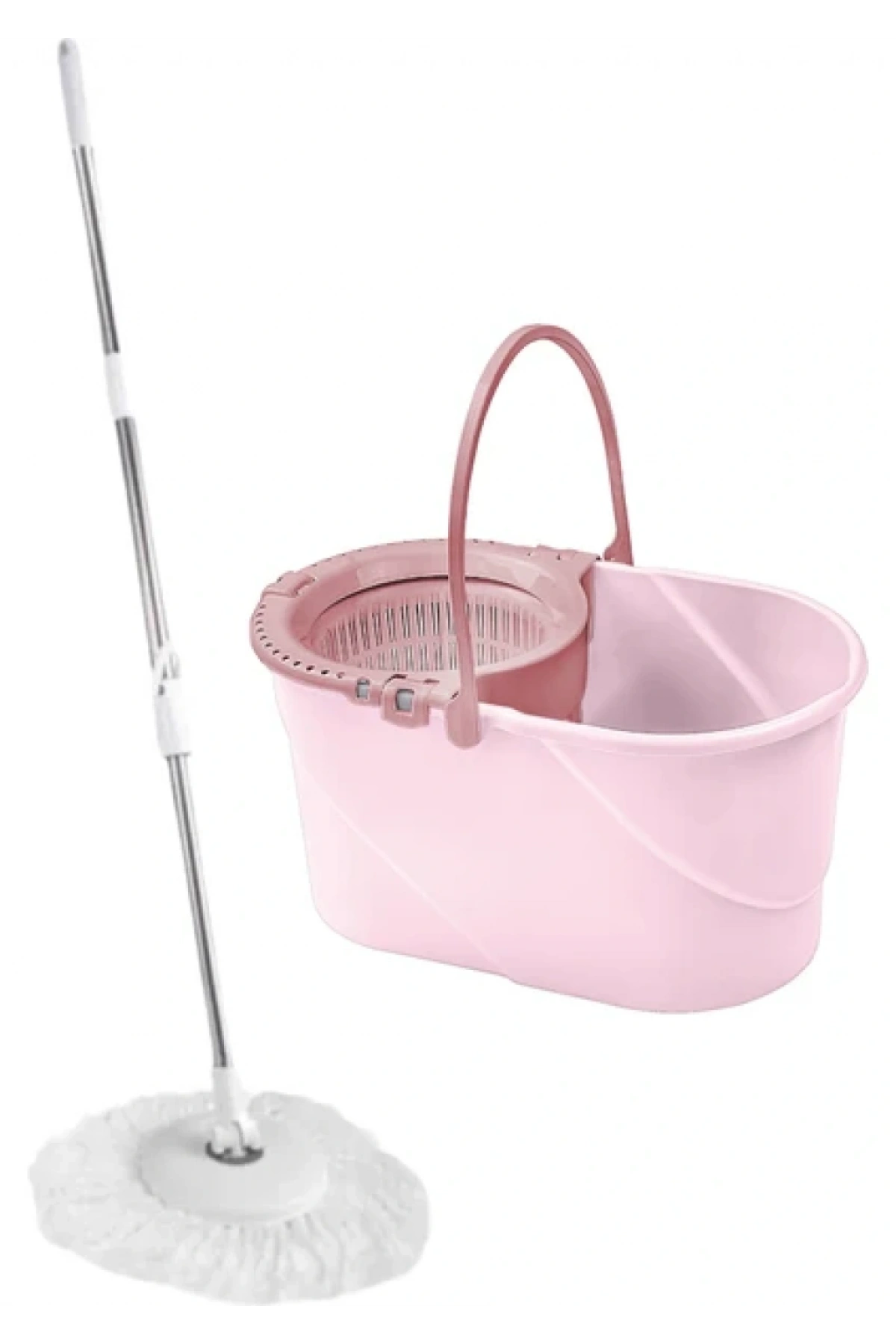 Flora Balerina Galvaniz Saplı Temizlik Seti Pudra Pembe