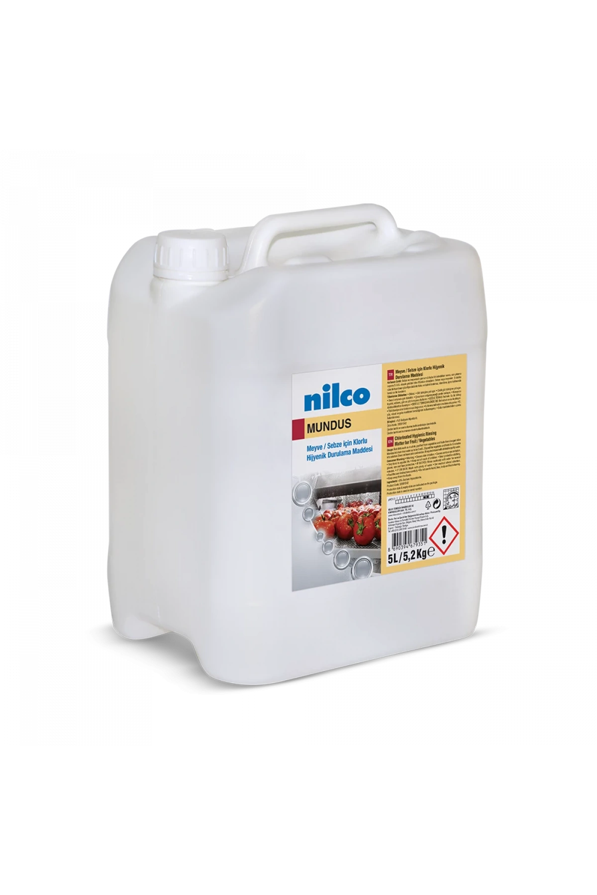 Nilco Mundus Meyve-Sebze İçin Klorlu Durulama 5Lt*4