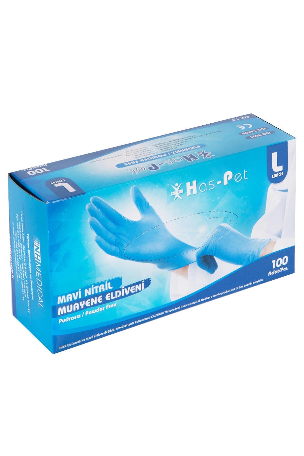 Nitril Eldiven Large Mavi / Has-Pet