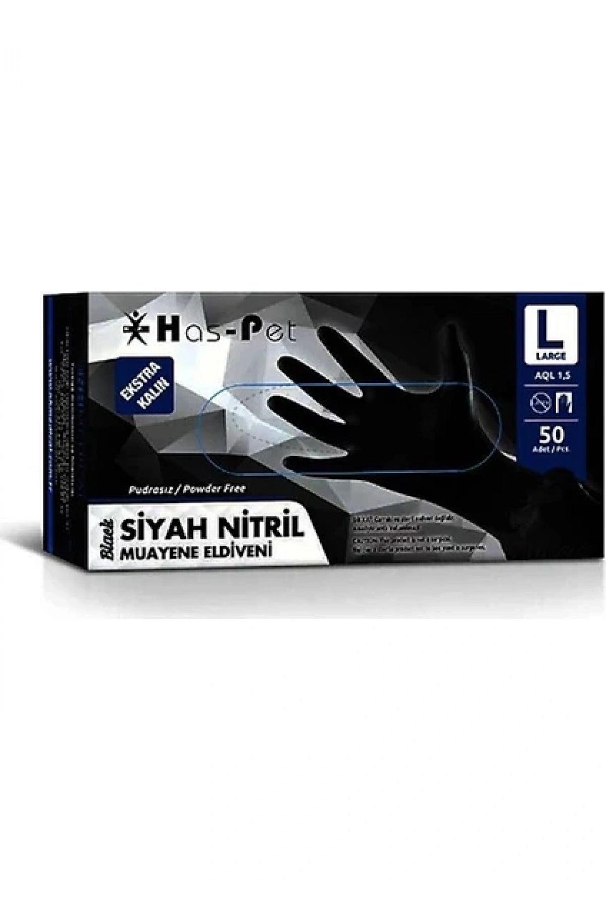 Nitril Eldiven Large Siyah / Has-Pet