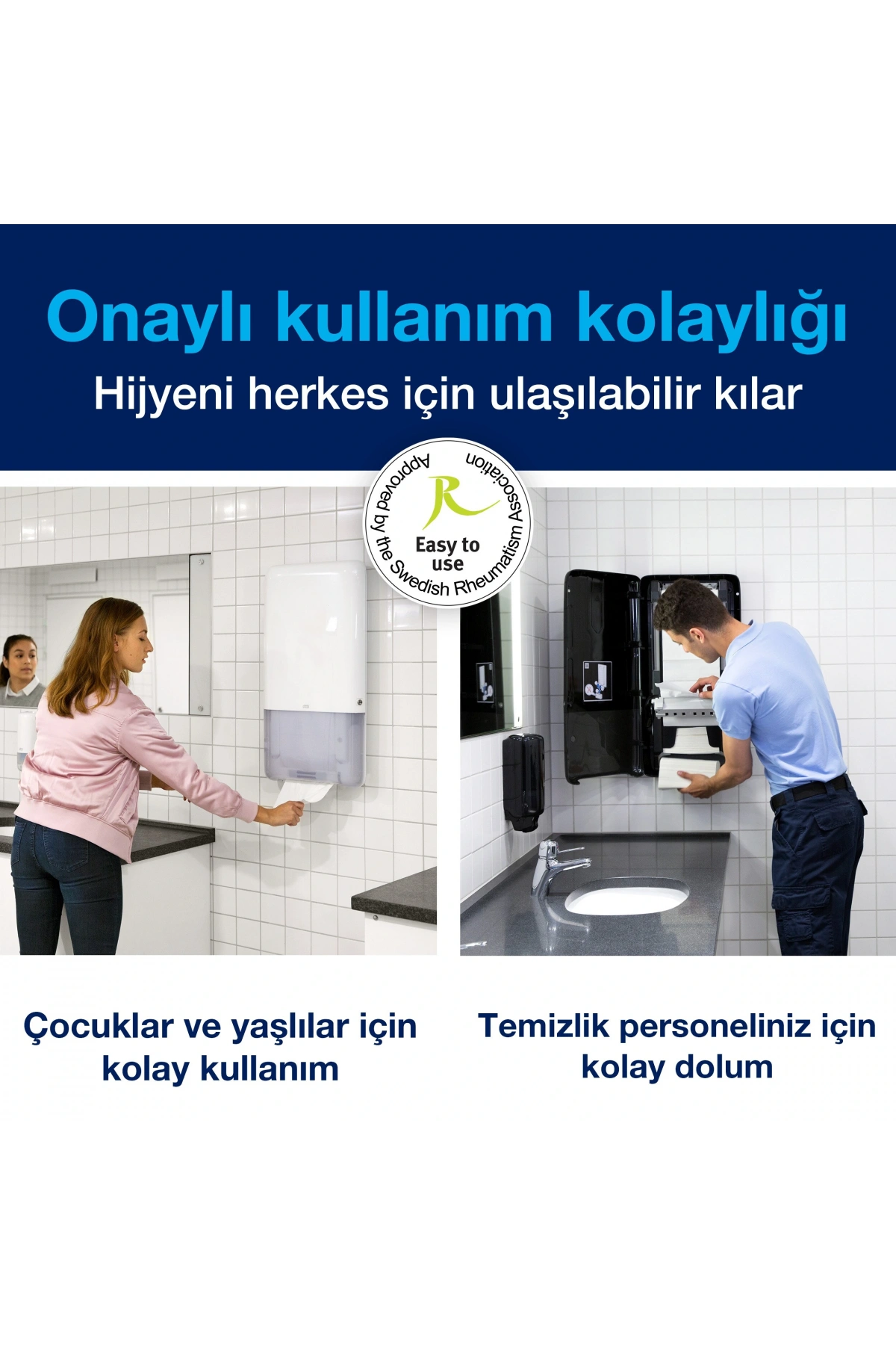 Tork Peakserve™ Mini Havlu Dispenseri Beyaz (55250)