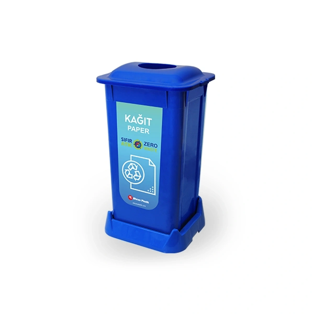 A FORM SIFIR ATIK KOVASI 70 LT.ORJ.MAVİ-KAĞIT ATIK 45*40*75 cm
