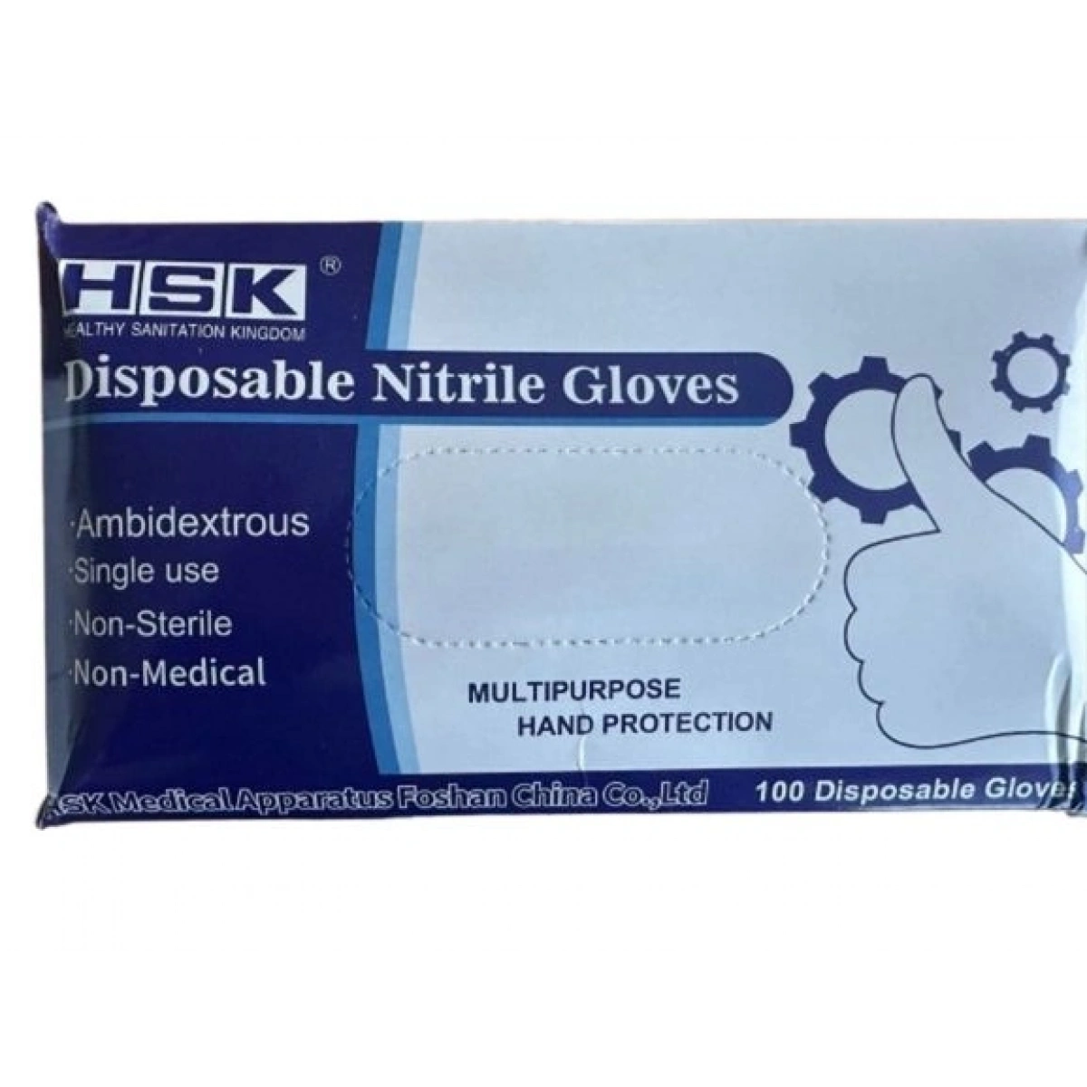 HSK Mavi Nitril Eldiven M Beden 100lü