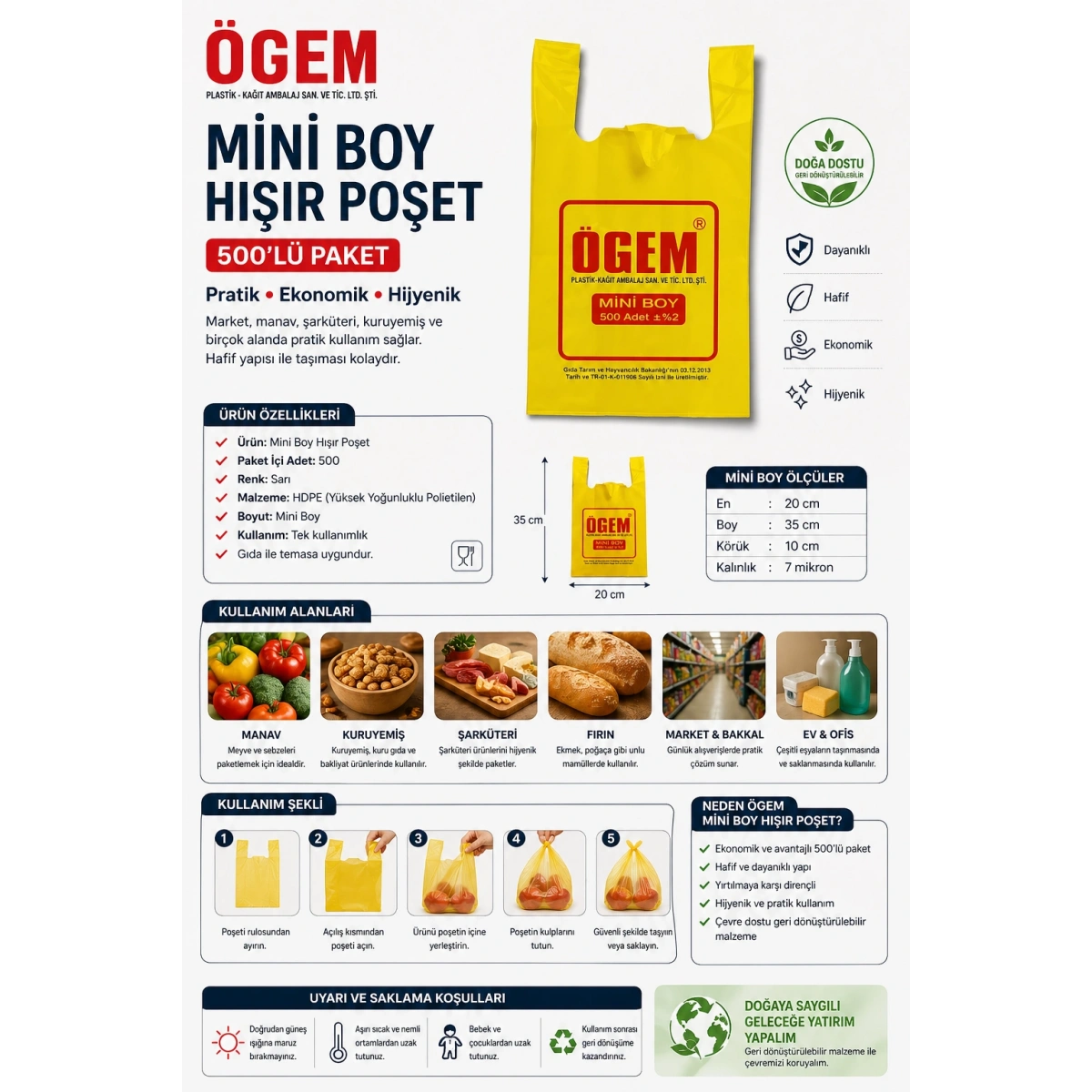 Ögem Mini Boy Hışır Poşet 500lü