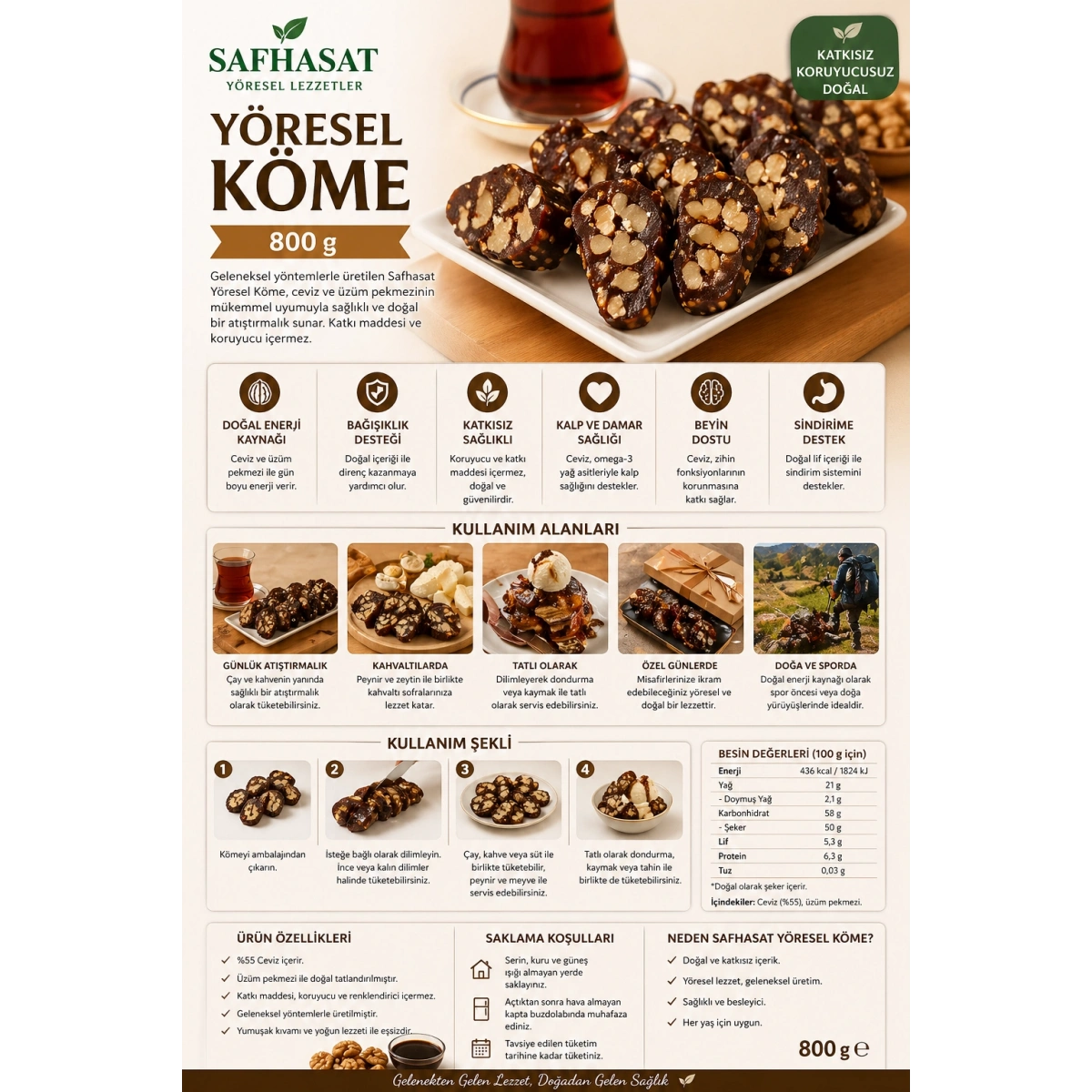 Safhasat Yöresel Köme 800 g