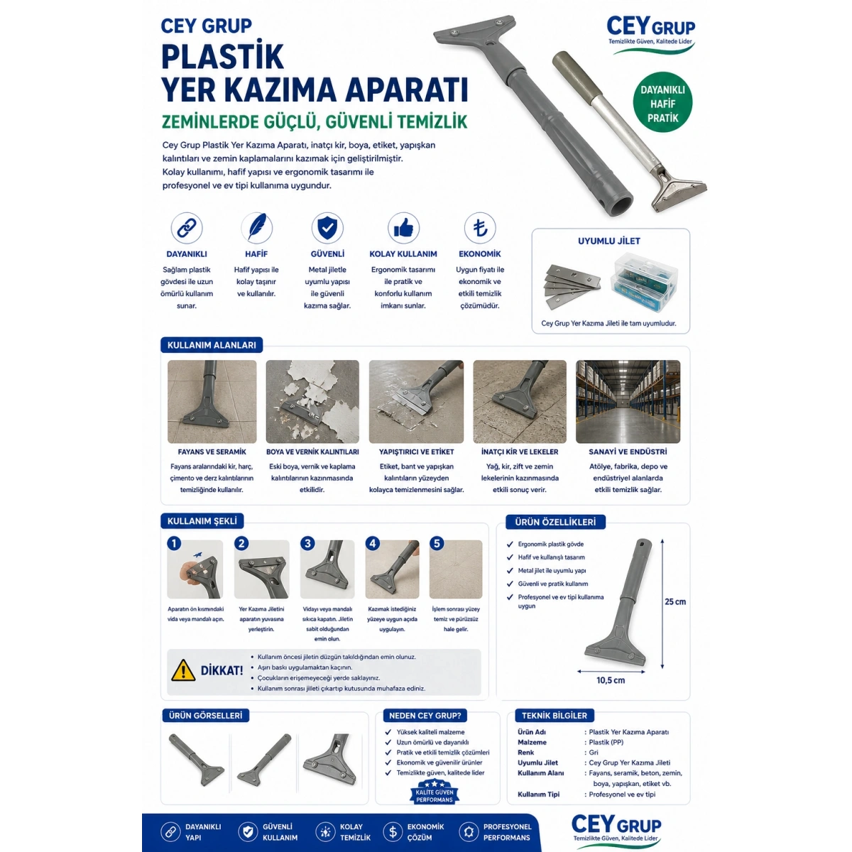 Cey Grup Plastik Yer Kazıma Aparatı