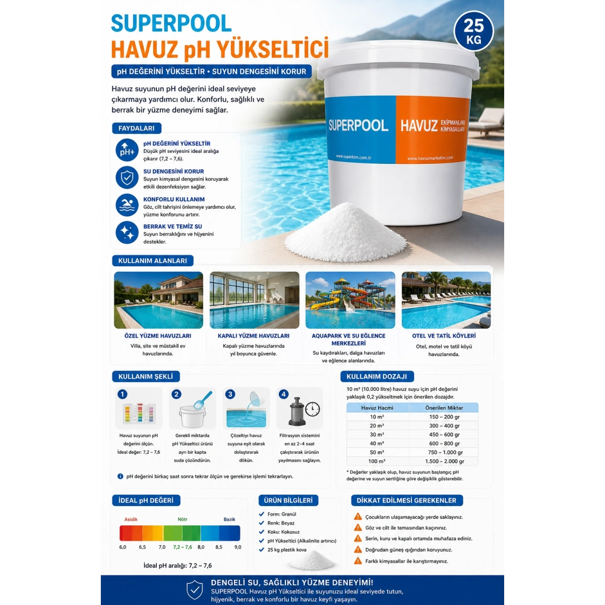 Superpool Havuz Ph Yükseltici 25 kg