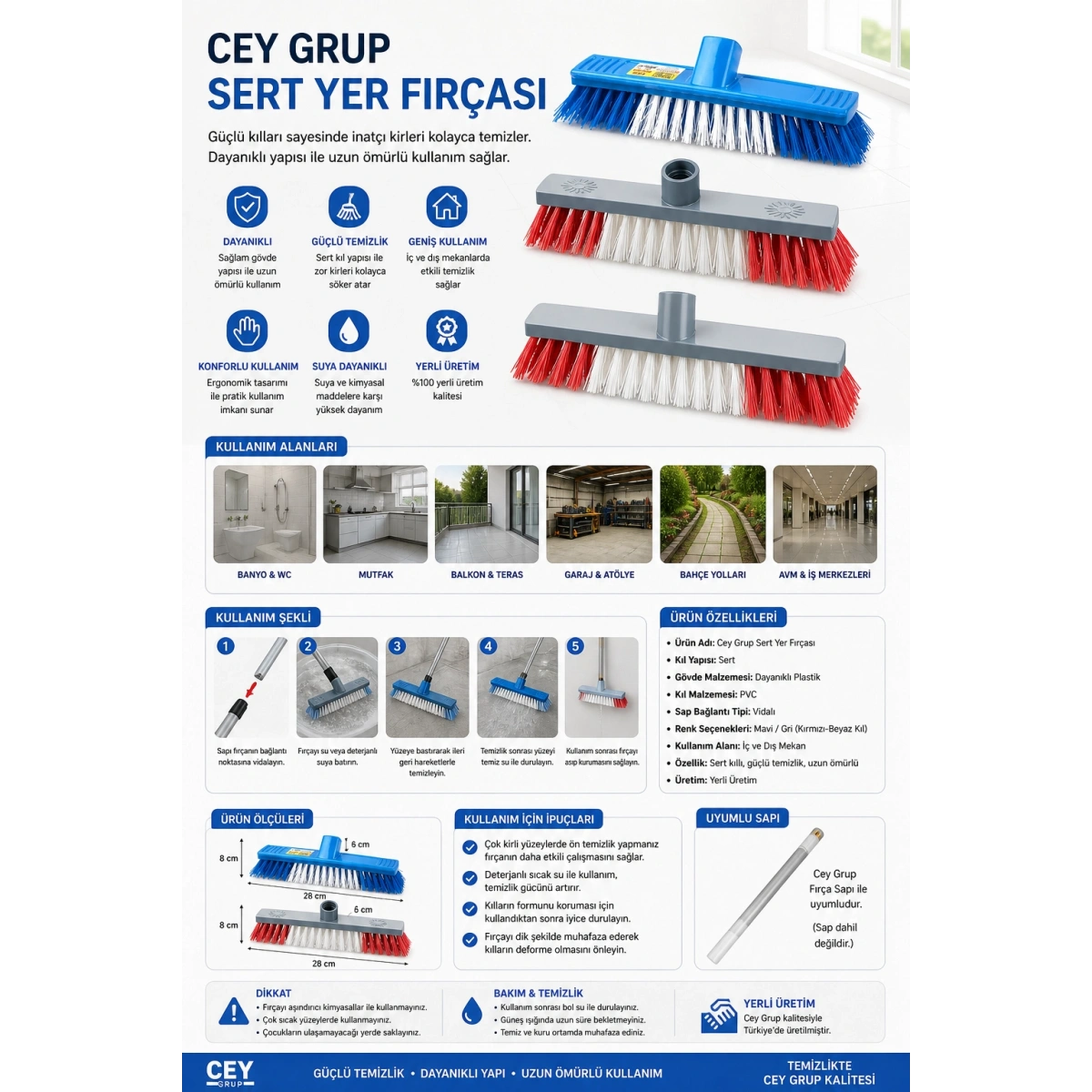 Cey Grup Sert Yer Fırçası
