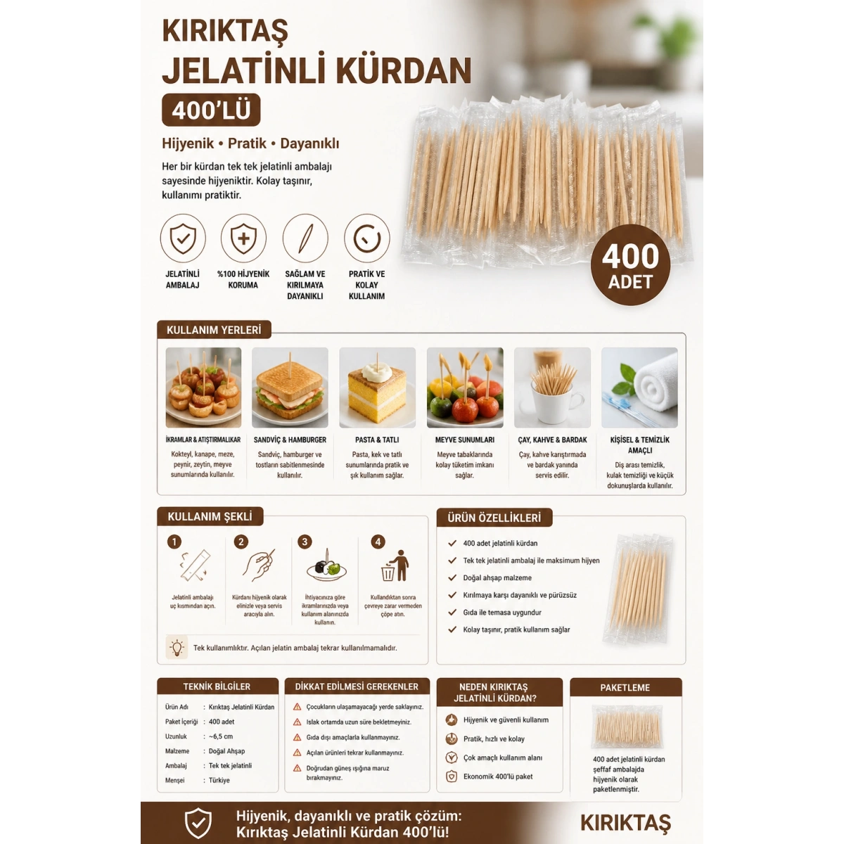 Kırıktaş Jelatinli Kürdan 400lü
