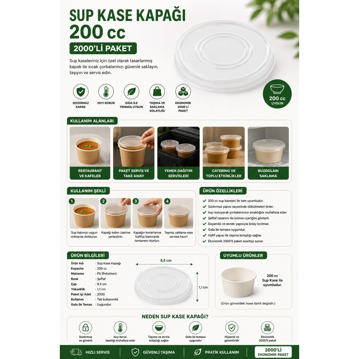 Sup Kase Kapağı 200 cc 2000li