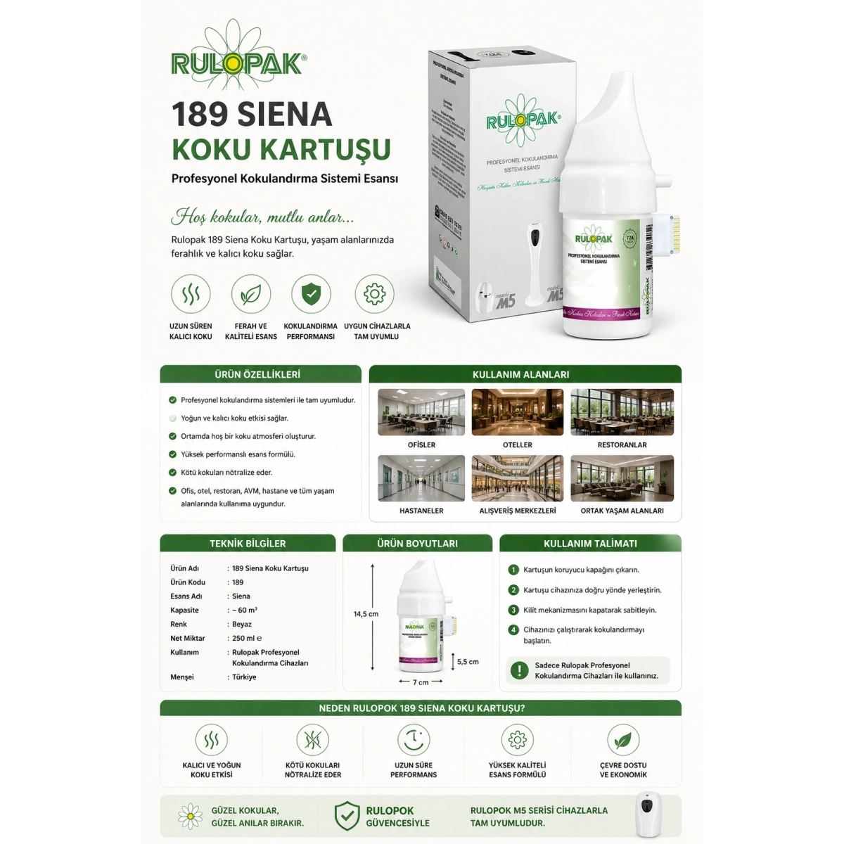 Rulopak 189 Siena Koku Kartuşu