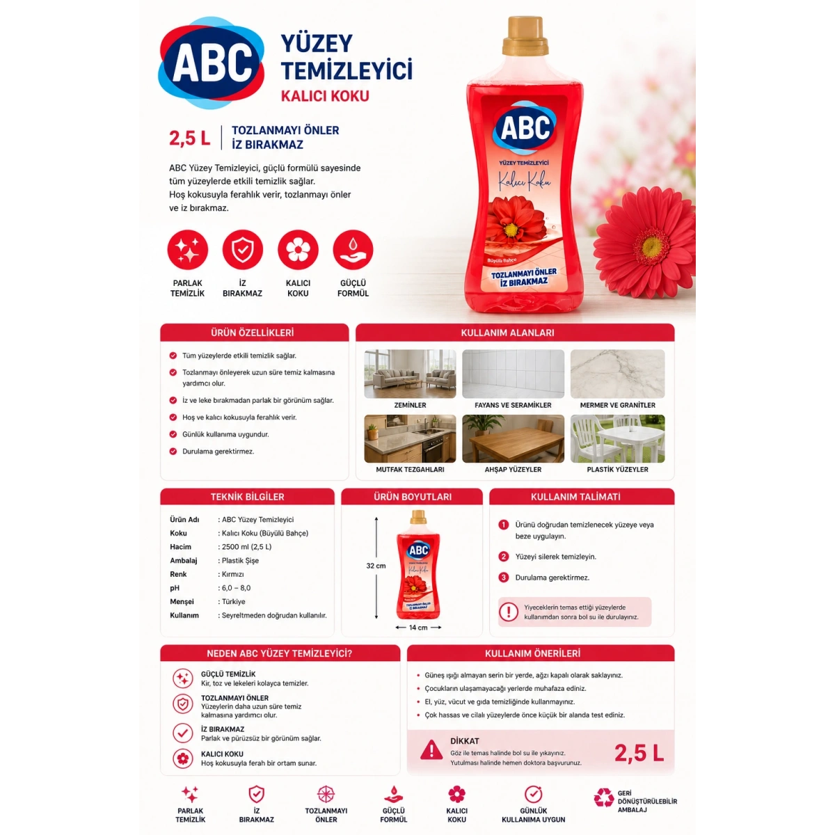 Abc Yüzey Temizleyici 2500 ml