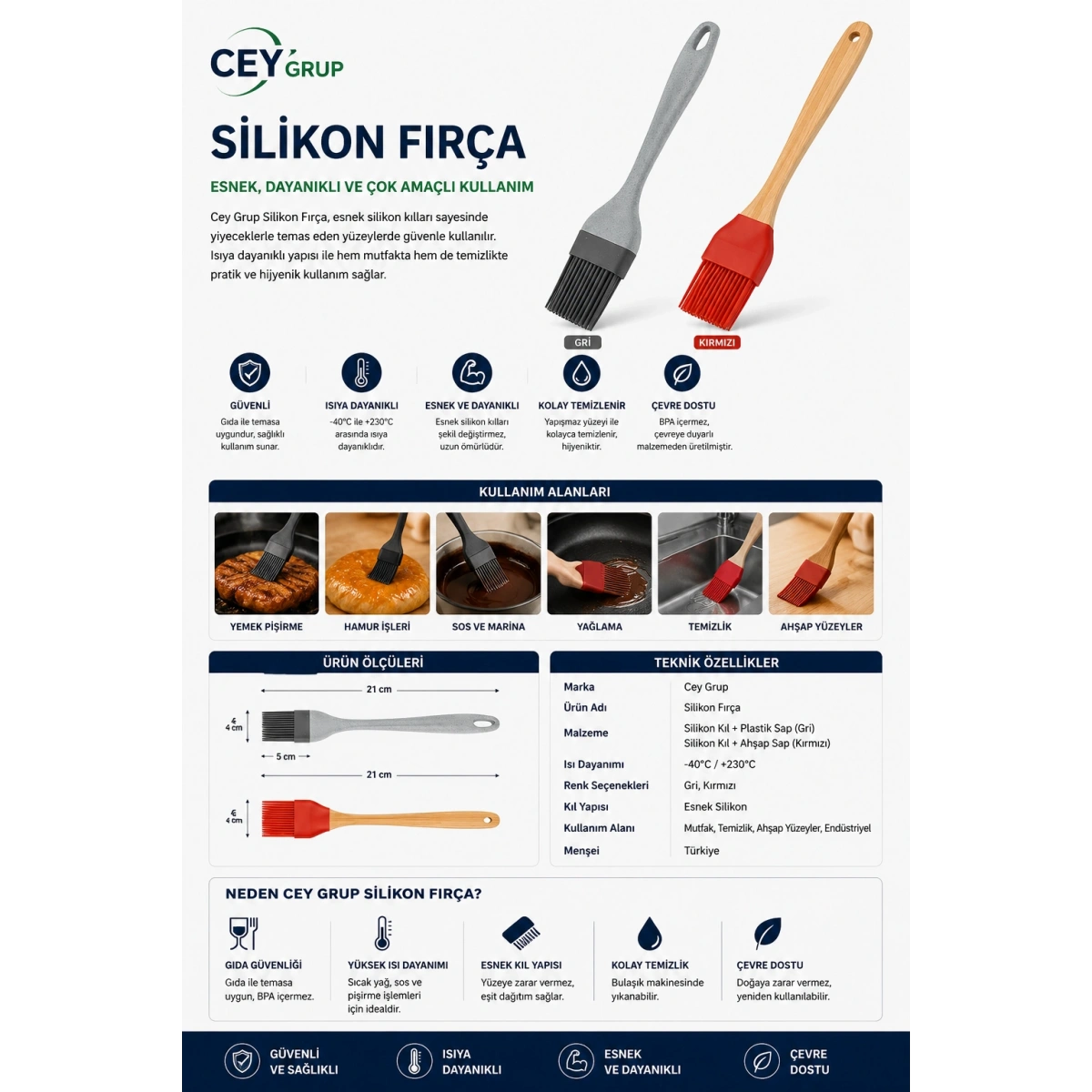 Cey Grup Silikon Fırça