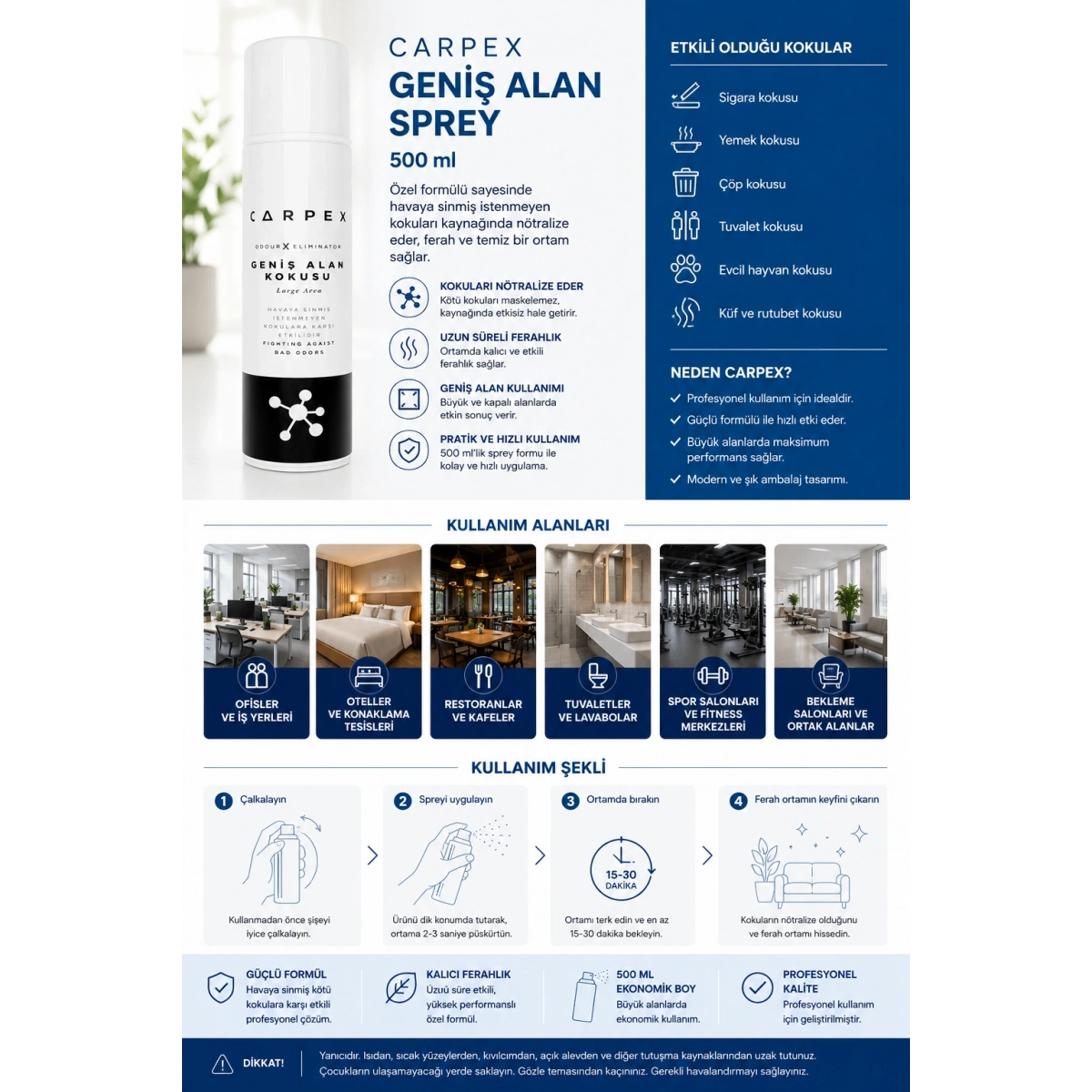 Carpex Geniş Alan Sprey 500 ml
