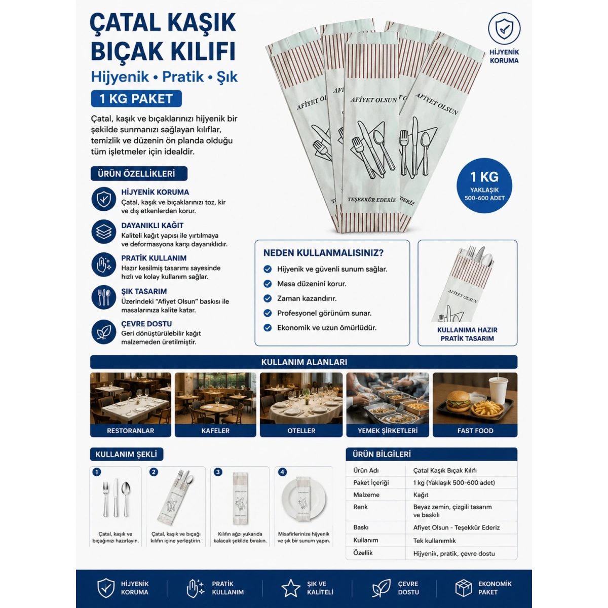 Çatal Kaşık Bıçak Kılıfı 1 kg