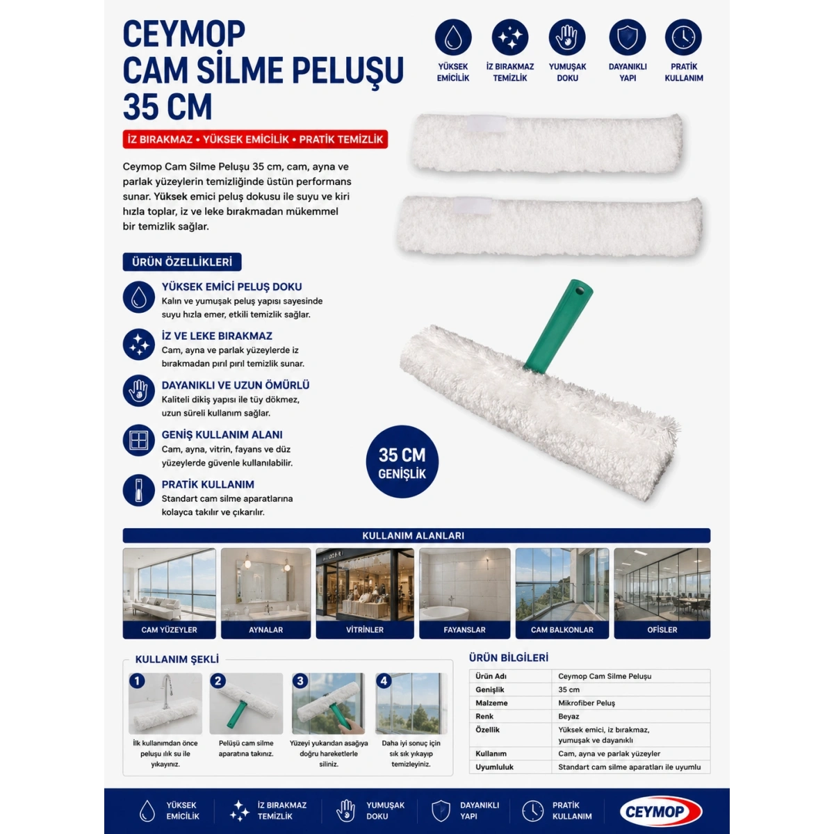 Ceymop Cam Silme Peluşu 35 cm