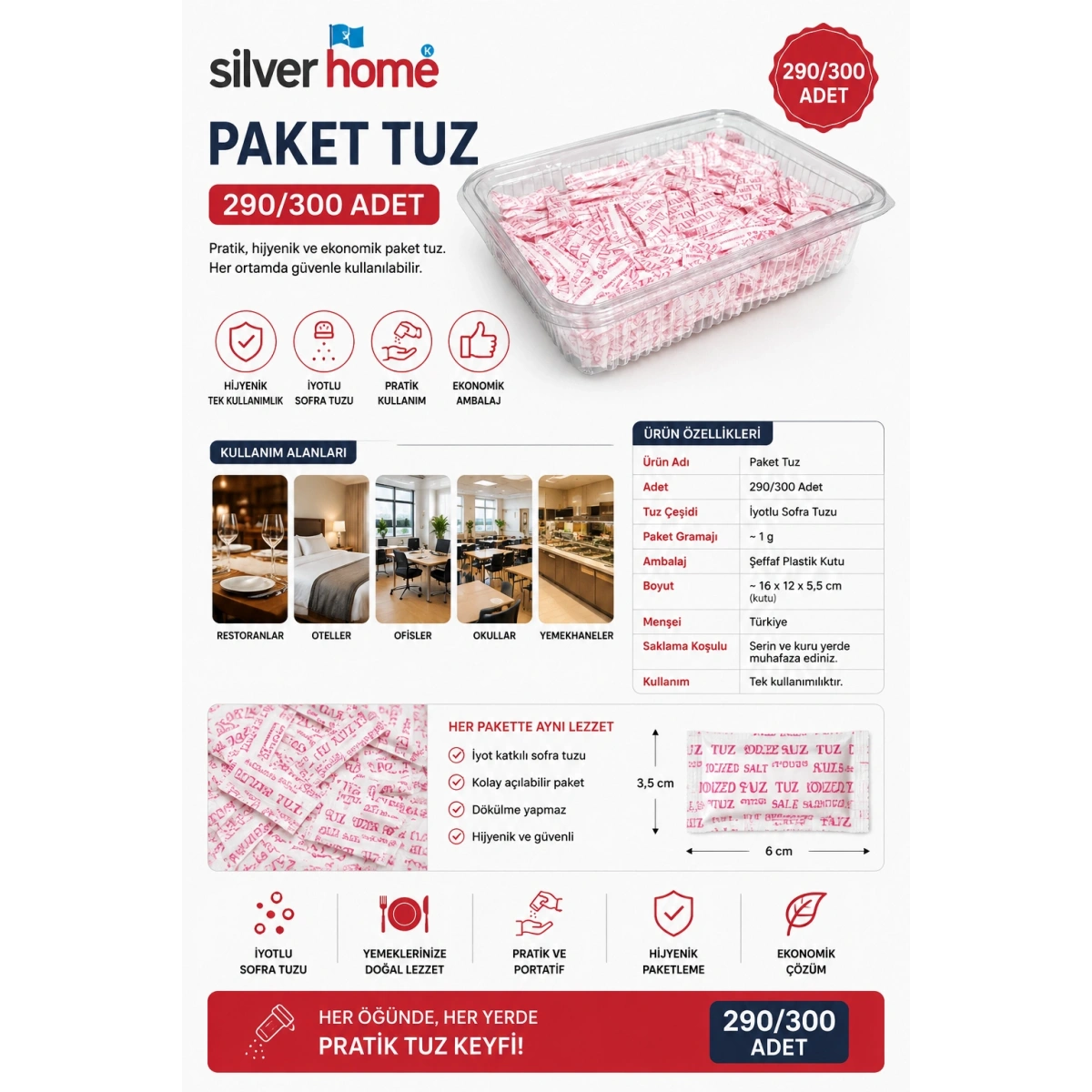 Paket Tuz 290/300 Adet