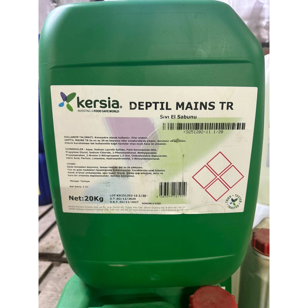 A.G RENKSİZ KOKUSUZ SIVI EL SABUNU 20 KG KERSİA