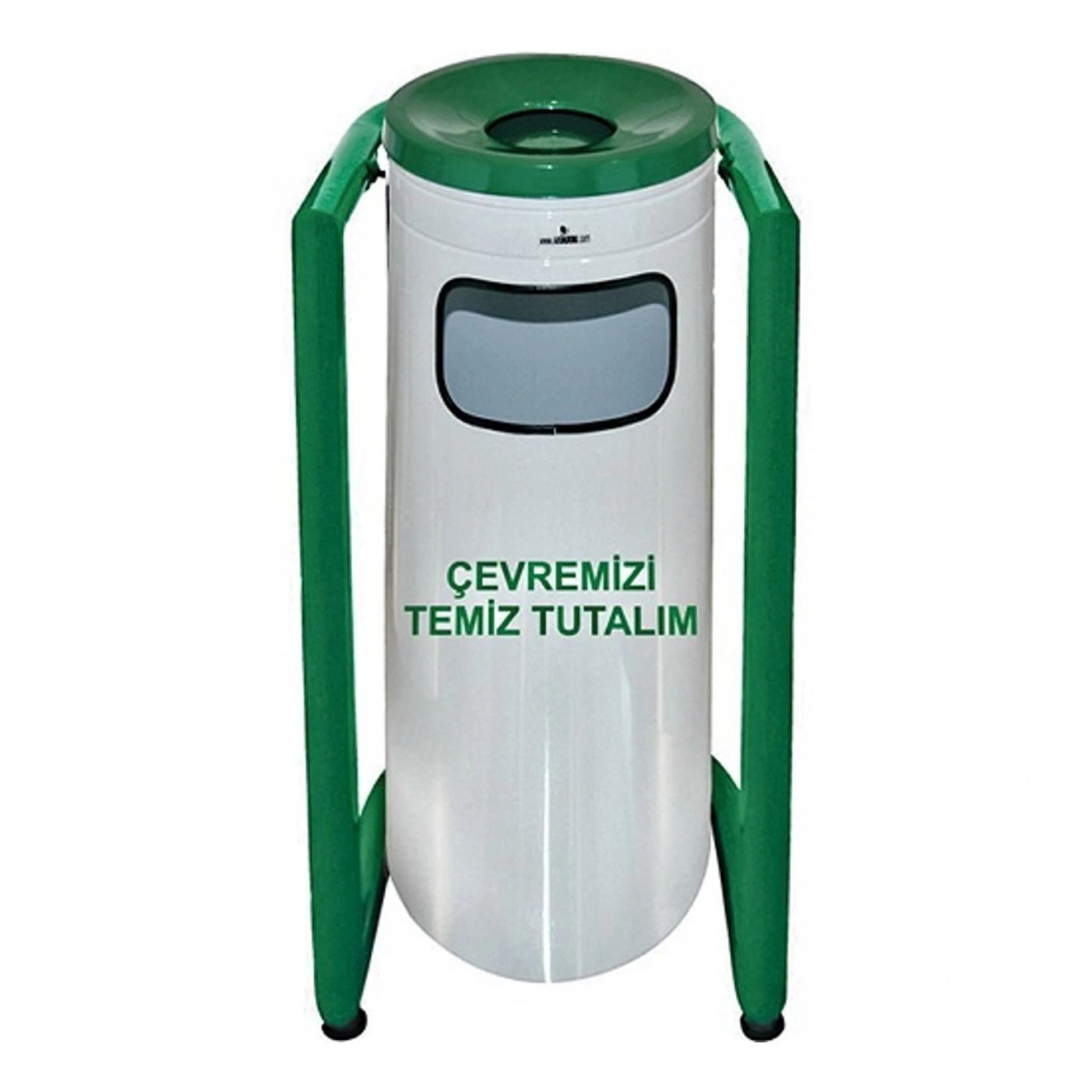Arı Metal-Fatih Plastik A1714 U Tipi Boyalı Bahçe Çöp Kovası  39*71 cm