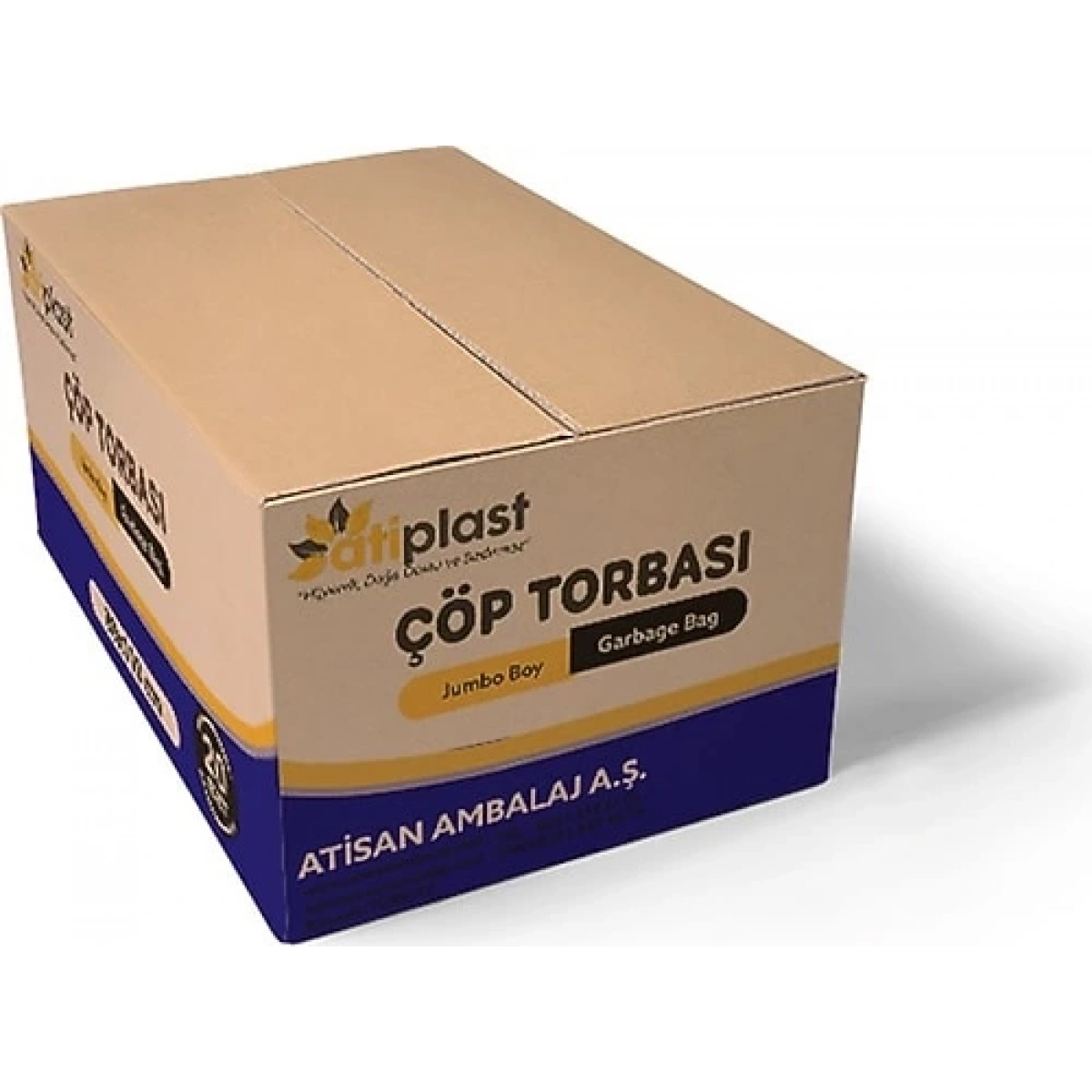 Atiplast SK007208 80*110 Jumbo Rulo Siyah Çöp Torbası 80 x 110 cm, 400 Gr, 20 Rulo