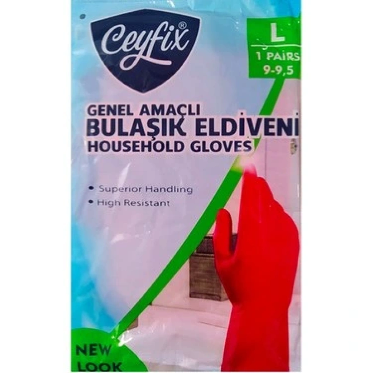 Bulaşık Eldiveni Kırmızı 8-8,5 M Ceyfix