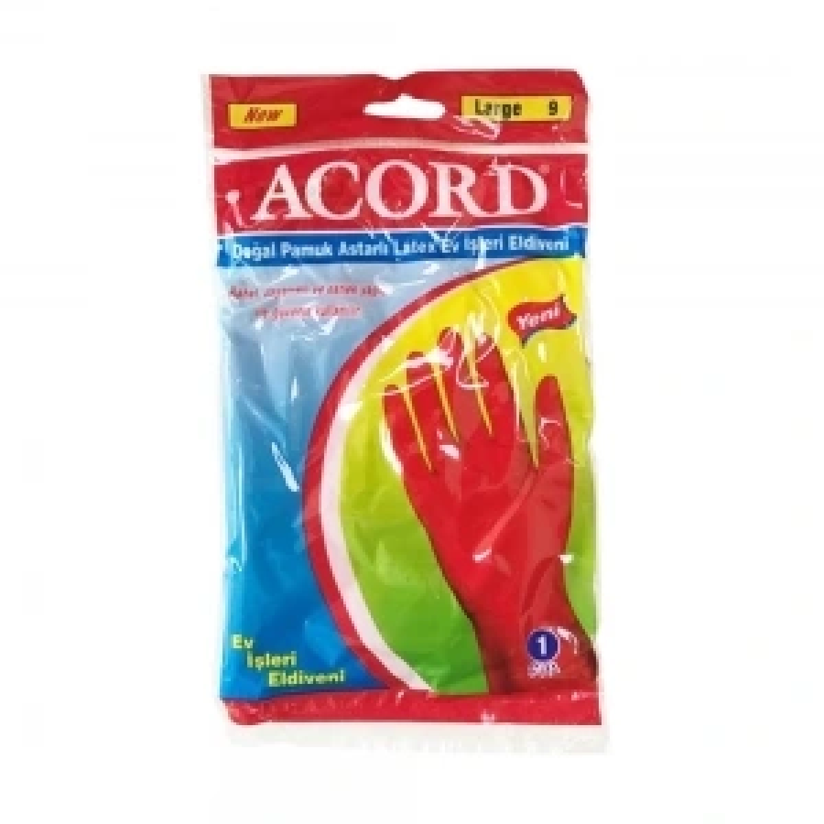 Bulaşık Eldiveni Kırmızı Acord 8 (M)