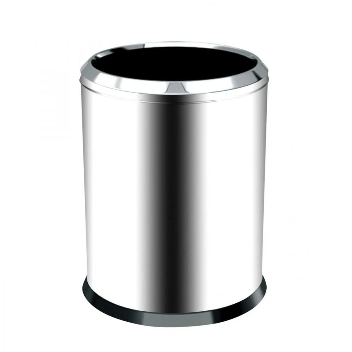 Çemberli Çöp Kovası Krom (304K) 8 Lt