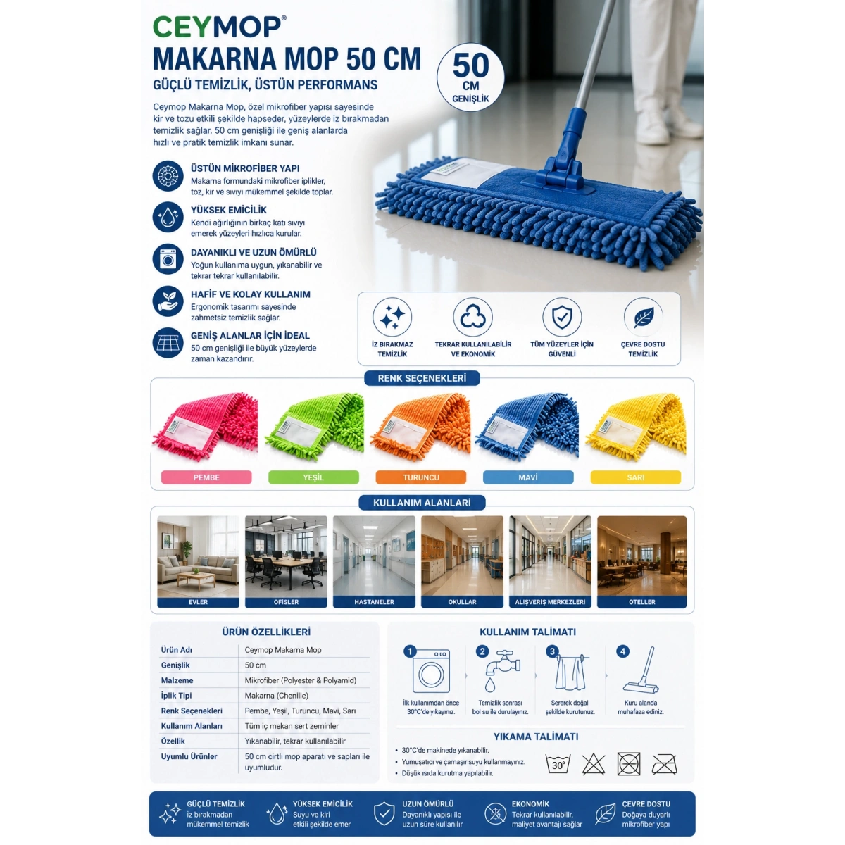 Ceymop Makarna Mop 50 cm