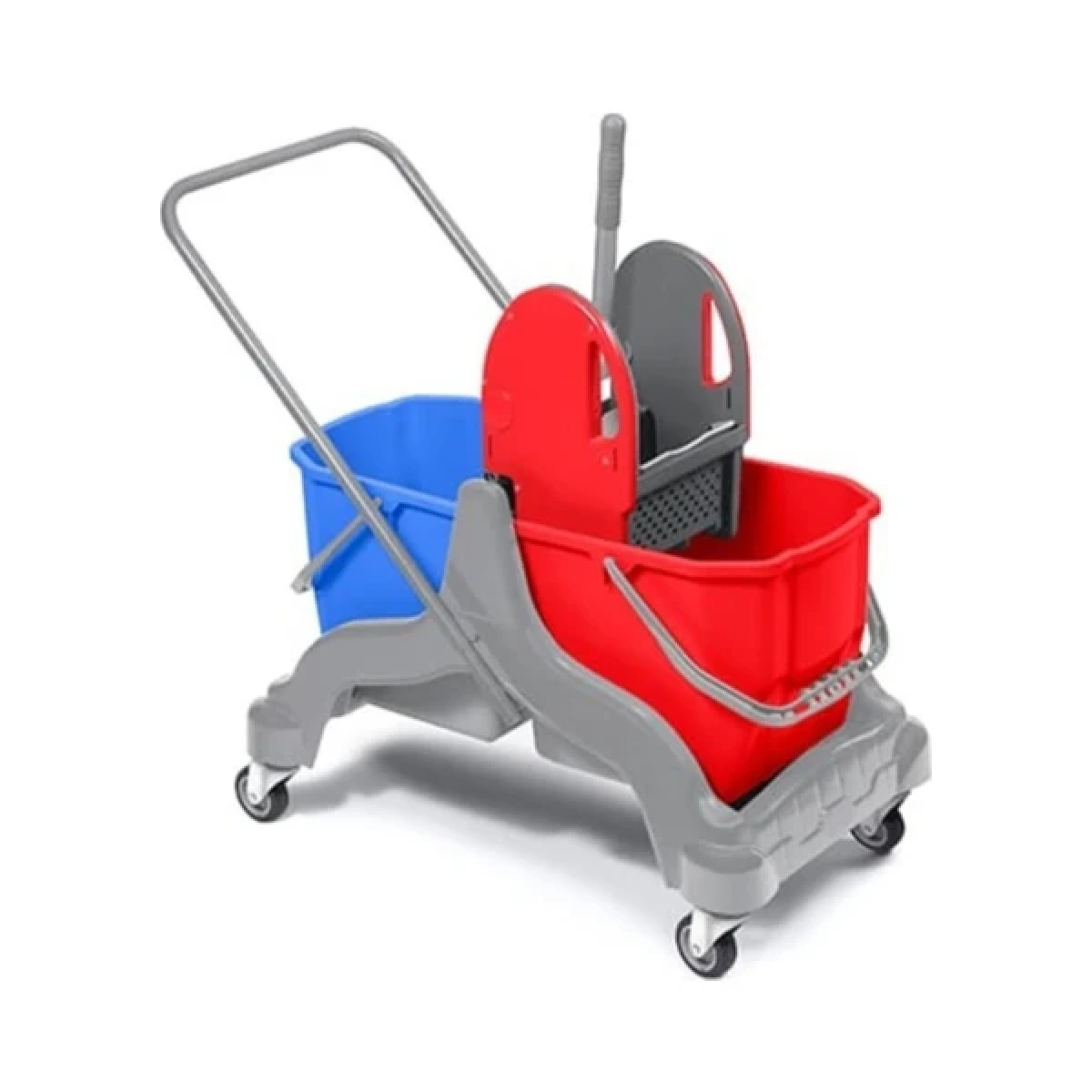 Çift Kovalı Temizlik Arabası Seti Plastik Presli