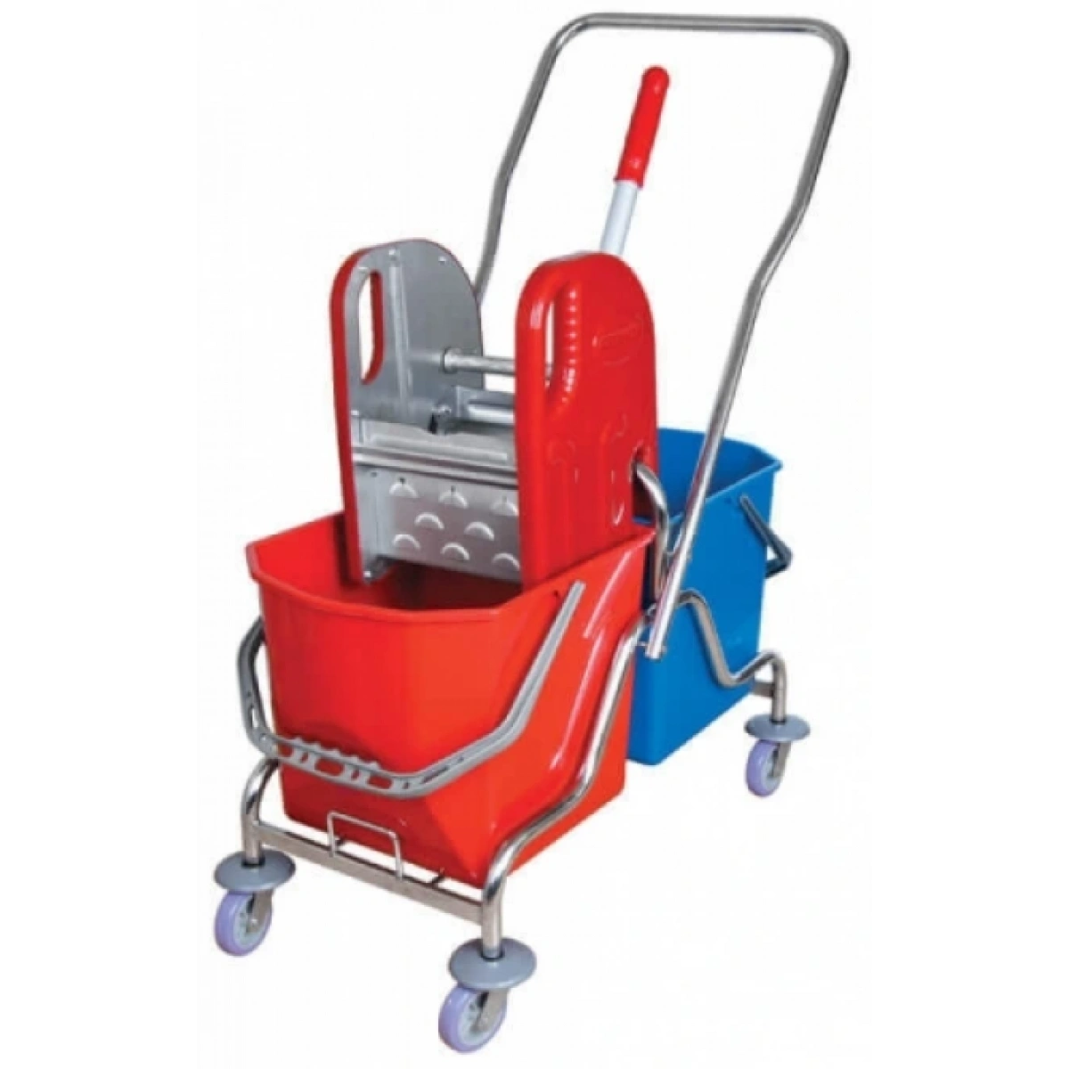 Çift Kovalı Temizlik Seti Krom Çelik Presli (Ceymop)