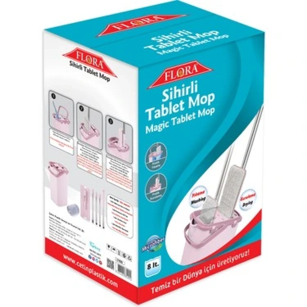 Flora Sihirli Tablet Mop Temizlik Seti
