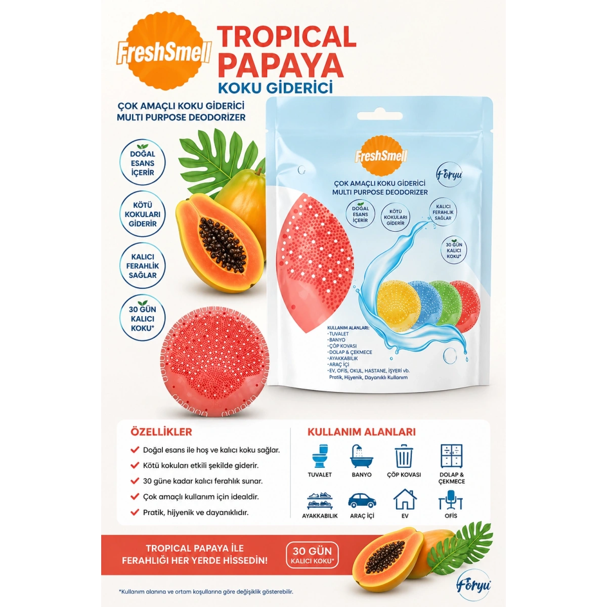 Foryu Fresh Smell Koku Giderici Tropical Papaya