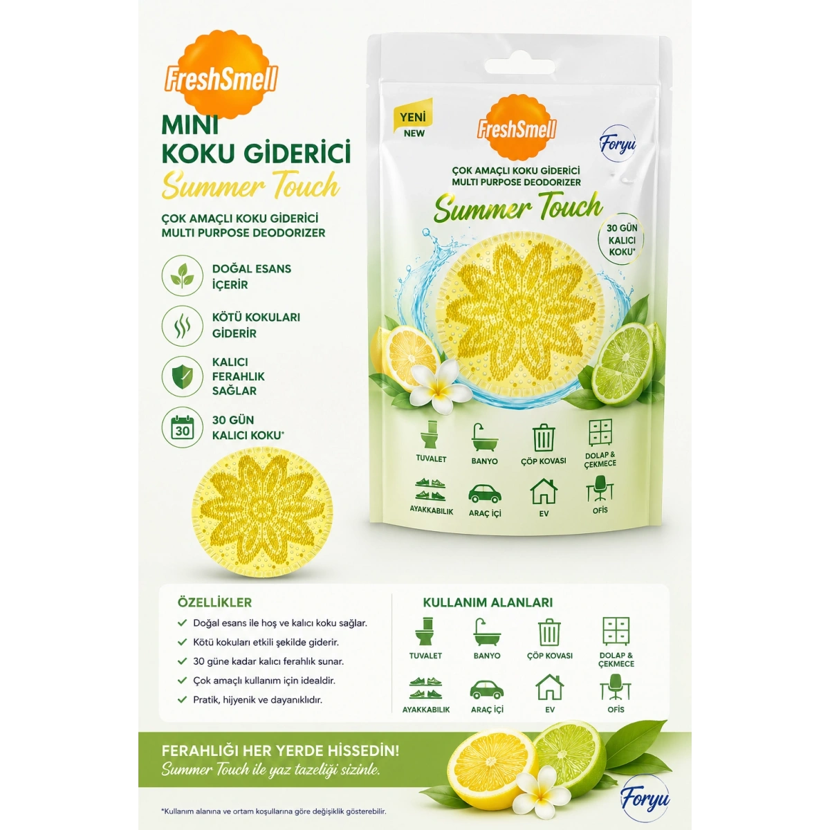 Foryu Fresh Smell Mini Koku Giderici Summer Touch
