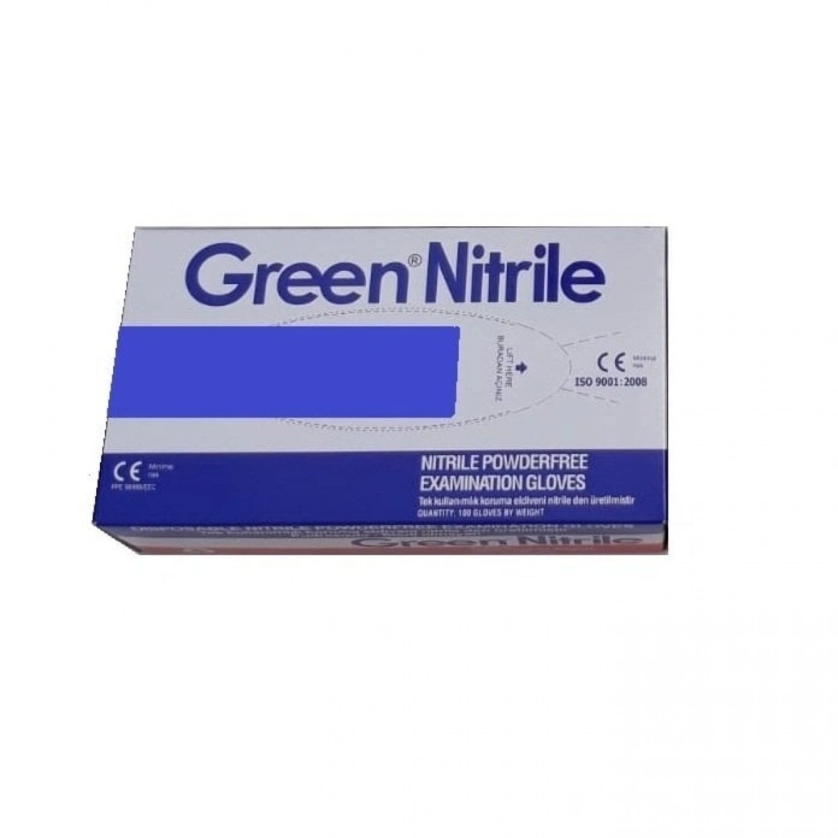 Green Nitril Mavi Eldiven M Beden 100lü