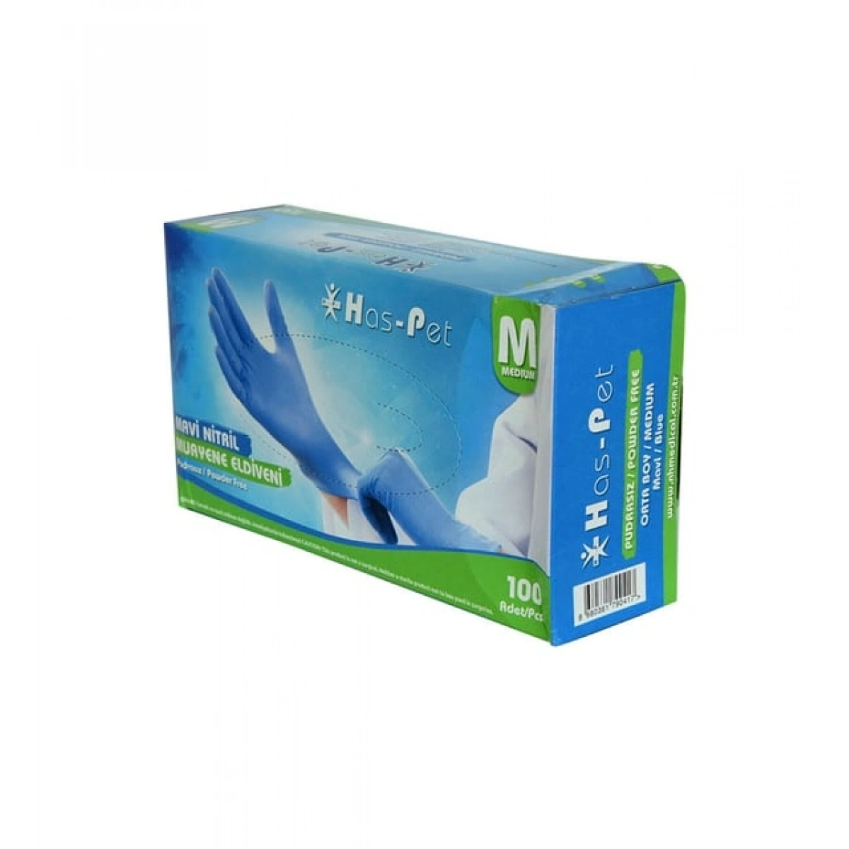 Has-Pet Nitril Eldiven Medium Mavi