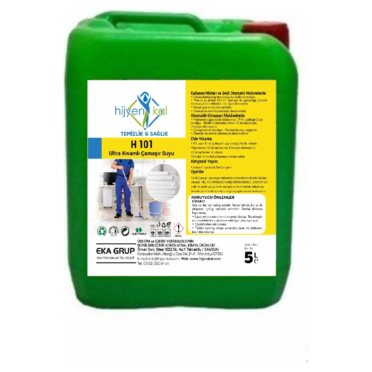 HİJYENKAL ULTRA KIVAMLI ÇAMAŞIR SUYU H 101 (5 KG)