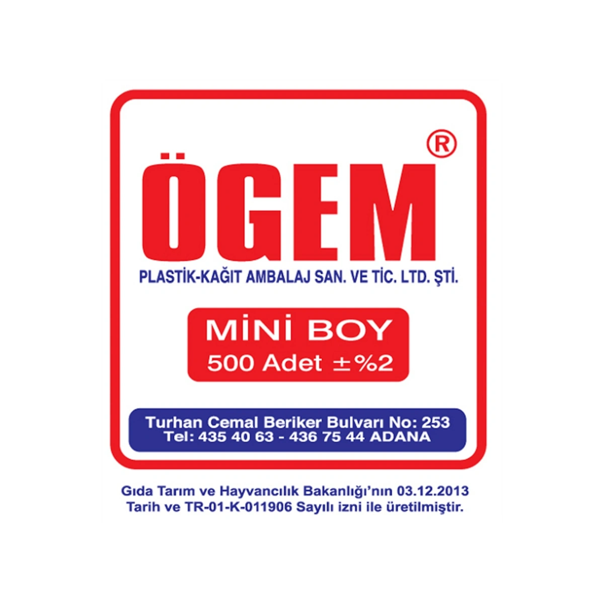 Ögem Mini Şeffaf Hışır Poşet 500lü