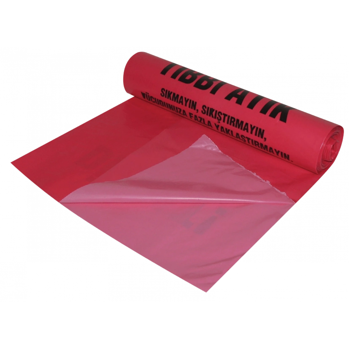 İrem Plastik Tıbbi Atık Çöp Torbası 72*95 Kırmızı 650 Gr (10*10 Rulo)