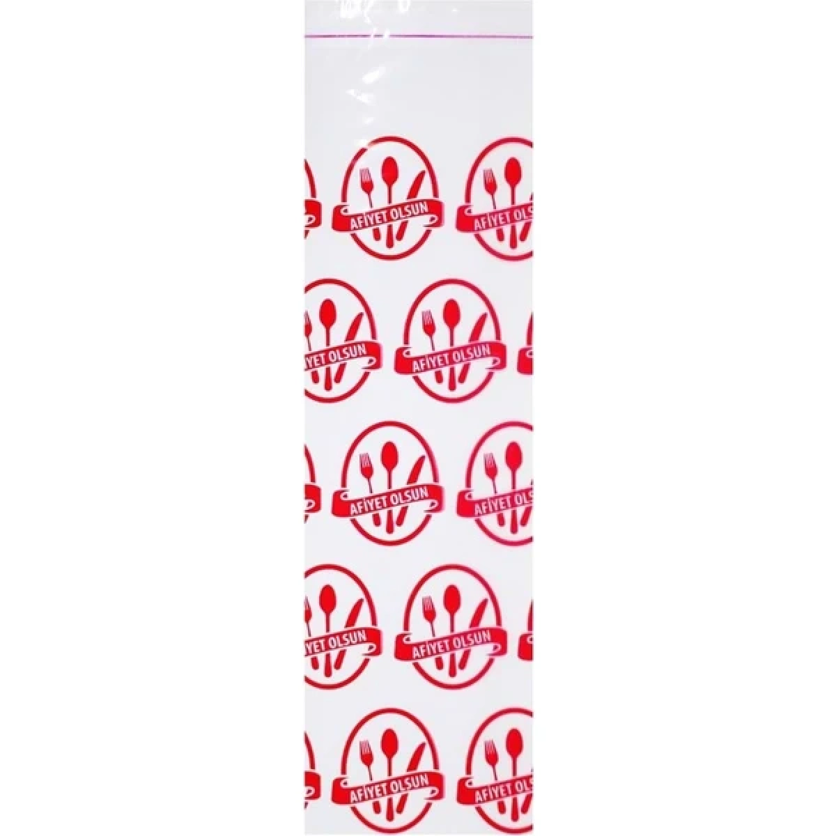 Jelatin Afiyet Olsun Baskılı Çatal Kaşık Kılıfı (25 Kg)