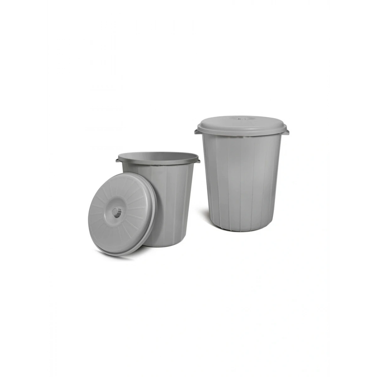 Kapaklı Çöp Kovas 70 Lt Gri Nossa