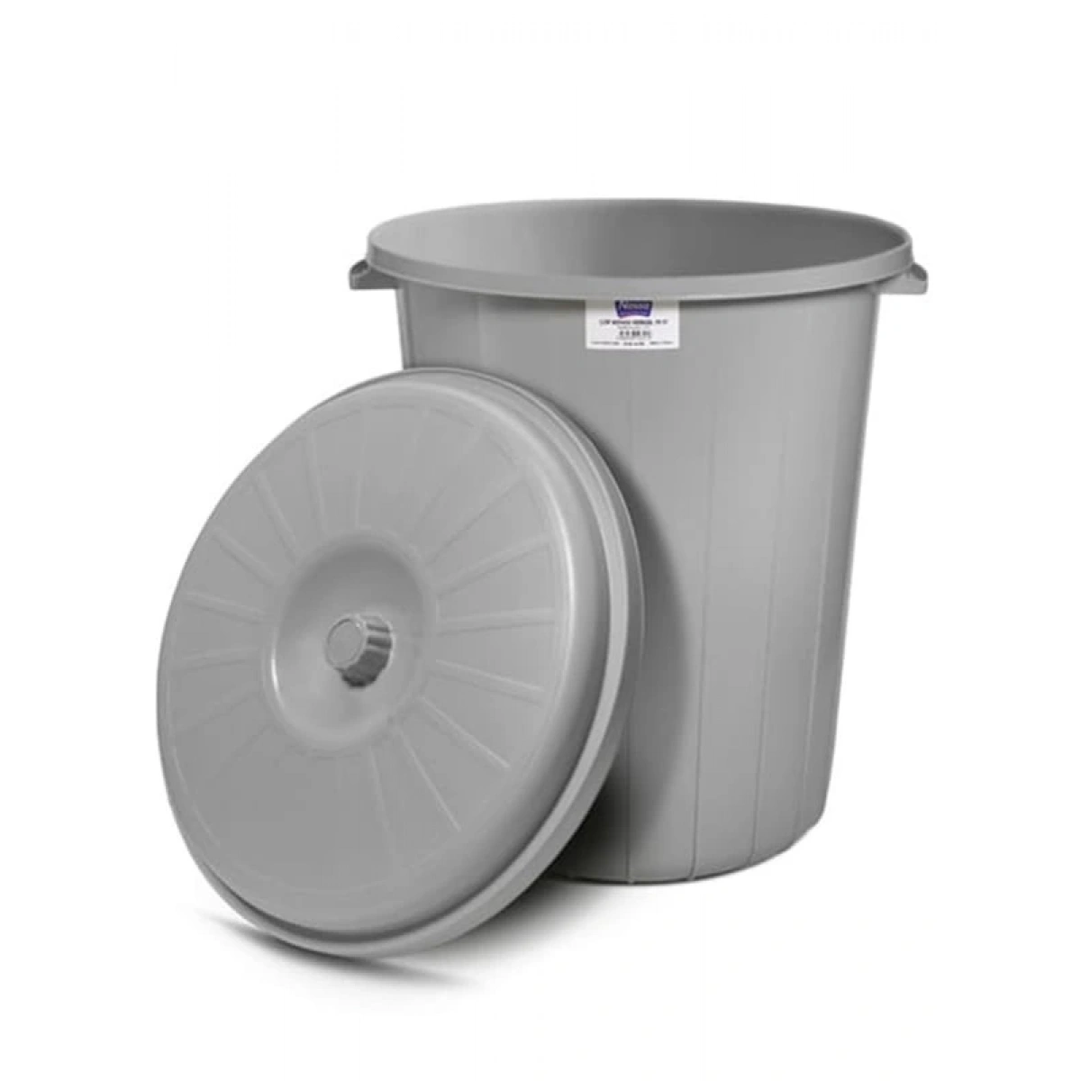 Kapaklı Çöp Kovas 90 Lt Gri Nossa
