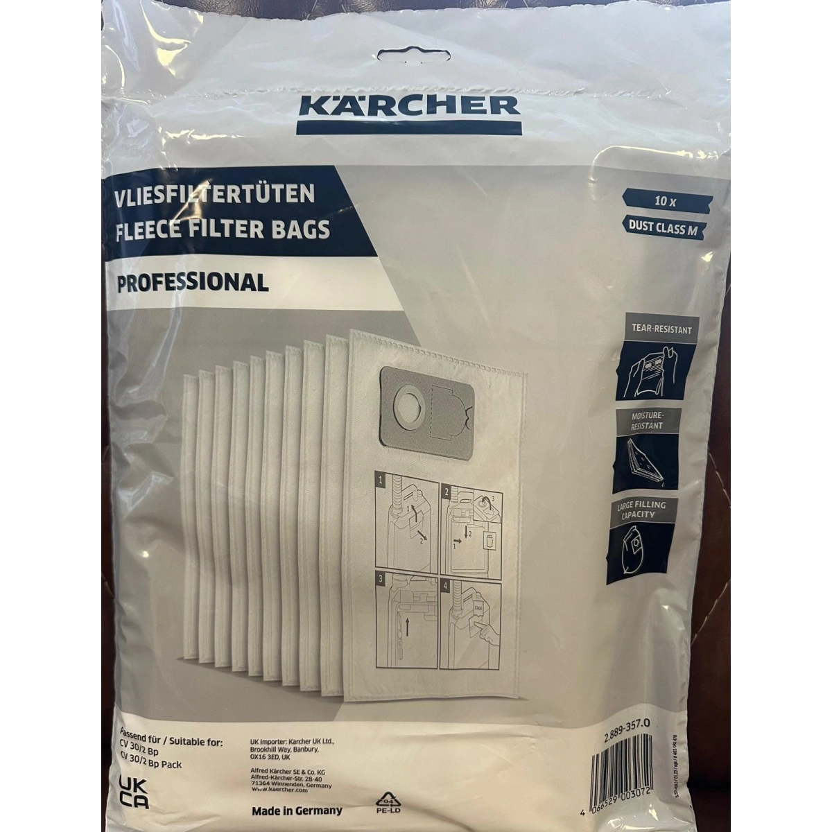 KARCHER FİLTER BAGS-FLEECE 10 PİECE CV/30/2 TOZ TORBASI